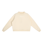 Essential Fleece Mock-Neck Crew Sweatshirt