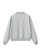 Essential Fleece Mock-Neck Crew Sweatshirt